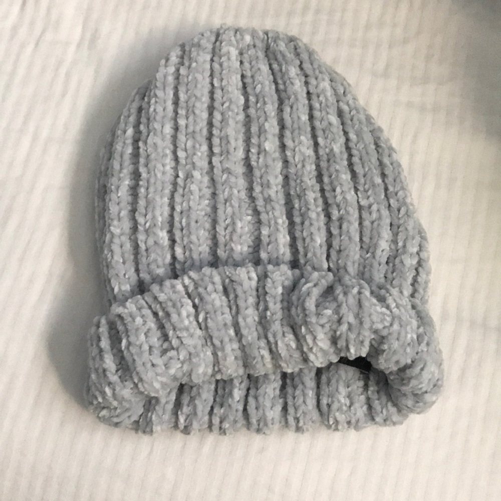 Blue Chenille Beanie
